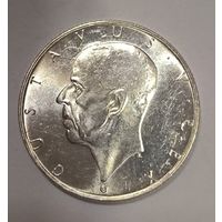 С рубля без мц! 2 кроны 1938 Швеция - Штемпельное портретное серебро!