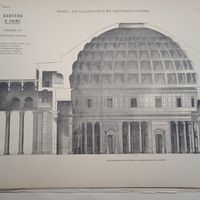 ПАНТЕОН В РИМЕ. Таб.6   Гравюра энциклопедическая 20век. 37х28см.   РАСПРОДАЖА КОЛЛЕКЦИИ.