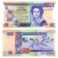 Белиз (Британский Гондурас) 2 доллара 2017 год UNC
