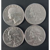 25 центов 1972, 1995,1996,1997