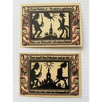 Нотгельд 1/2 марки и 1/2 марки Германия Глаухау-0101