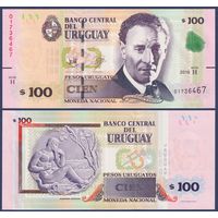 Уругвай, 100 песо 2019 г., P-95 (H, композитор Эдуардо Фабини), UNC