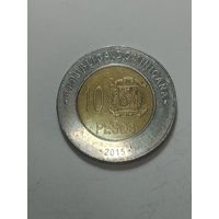 Доминиканская республика 10 песо 2015 года .
