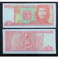 3 песо Куба 2005 г. UNC