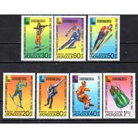 Зимние Олимпийские игры в Лейк-Плэсиде Монголия 1980 год серия из 7 марок
