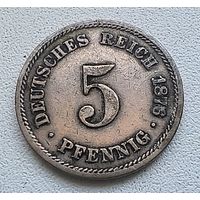 Германия 5 пфеннигов, 1876 А  2-1-45