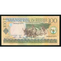 Руанда 100 франков 2003 г. P29b. Серия AG. UNC