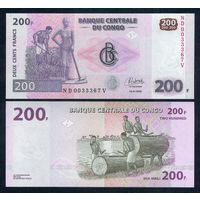 Конго 200 франков 2022 год, UNC