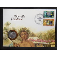 Новая Каледония 1 франк 1981 г конверт первого дня КПД
