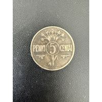 5 центов 1925 года. Хорошее состояние. С 1 рубля