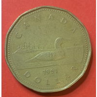 Канада, 1 доллар 1991г.