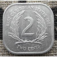 2 цента 1987 Восточные Карибы
