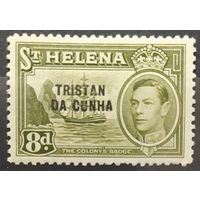 Британские колонии. Остров Тристан Да Кунья, 1952 г. SG8 MVLH