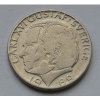 Швеция, 1 крона 1989 г.