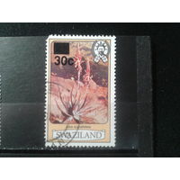 Свазиленд, 1985. Алоэ, надпечатка. Mi-5,5 евро гаш. К- 13 1/2