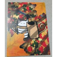 Посткроссинг. Открытка, худ.М.И.Позднякова (10х15). Прошла почту. Художественные марки, чёткий штемпель.