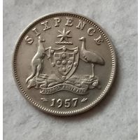 Австралия 6 пенсов 1957