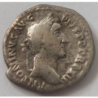28 Римская империя Антоний Пий   ,Денарий ,состояние