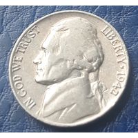 5 центов  1942 США  МД Филадельфия