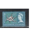 Соломоновы острова -1965 (Мих.115) , * , Морская фауна,Раковины