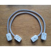 Контактные коробки соединенные проводом в оплётке 40см, 2 штуки с 1 рубля