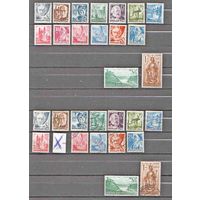 Германия.Французская зона оккупации(Рейлан-Пфальц).Стандарт 1947 ! ПОЛНАЯ серия в вариантах! Чистая(без наклеек ,но  на трех есть легкий след от них,с родным клеем) и гашеная(без одной марки) !