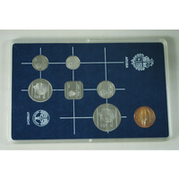 Аруба годовой набор 5+10+25+50 центов 1+2,5 гульдена + жетон 1986 год, UNC.