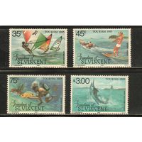Гренадины(Сент-Винсент)-1985(Мих.397-400) , **  , Морская  Фауна ,Рыбы, Рыбалка, Спорт(полная серия)