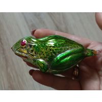 Елочные игрушки, стекло, жаба, лягушка