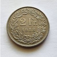 Швейцария 2 франка, 1988