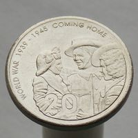 Австралия 20 центов 2005 60 лет со дня окончания Второй Мировой войны