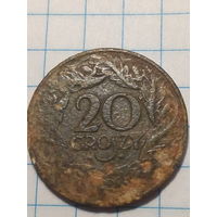 20 грошей Польша 1923 год цинк