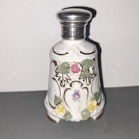 Флакон для парфюм. Фарфор серебро. Винтаж.