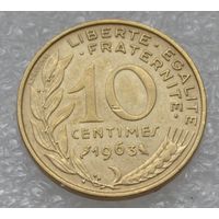Франция, 10 сантимов 1963 г.