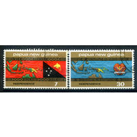 Папуа Новая Гвинея - 1975г. - независимость - 2 марки - полная серия, гашёные [Mi 296-297]. #3-WB-94-A-2