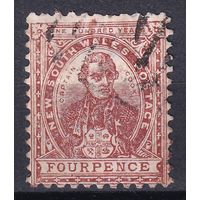 59.Aust. Великобритания. Австралийские штаты. Новый Южный Уэльс. Джеймс Кук. Стандарт. 1888 г. 4p. Mi.#65.