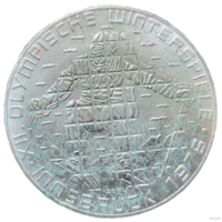 100 шиллингов 1975 Серебро 24 грамм 640 пробы 0,494 унции! Австрия XII зимние Олимпийские Игры, Инсбрук 1976 - Лыжник! ВОЗМОЖЕН ОБМЕН!