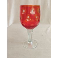 Бокал для вина рубиновый Горошек (объём 250 мл). Нёман