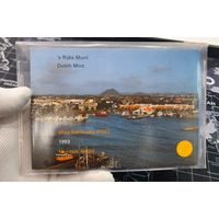 Аруба, официальный набор из 6 монет 1993 в оригинальном буклете с жетоном монетного двора, UNC