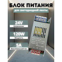 Компактный блок питания 120W  24в/5А размеры 115х50х20мм