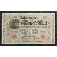 1000 марок Германия 1910 г. (красная печать) литера F