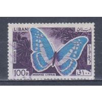 [2124] Ливан 1965. Фауна.Бабочка.100п. Гашеная марка.