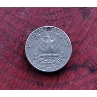 Медальон - Монета 1/4 доллара (25 центов) 1980 г. США