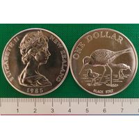 Новая Зеландия 1 доллар, 1985 Чёрный ходулочник
