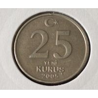 Турция. 25 новых курушей 2005 года. (*).