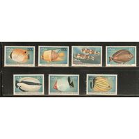 Мальдивы-1998(Мих.3122-3128) , **  , Морская  Фауна , Рыбы (полная серия)