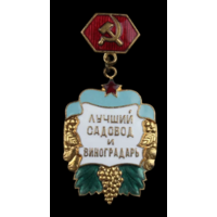 Знак СССР Лучший садовод и виноградарь Краснодарский край
