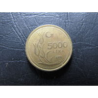 Турция. 5000 лир, 1995. С 20 копеек. Распродажа коллекции. Смотрите другие лоты.