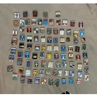 Лот значков ГОРОДОВ (93 штуки) СССР С РУБЛЯ знаки