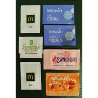 Соль,перец,сахарозаменитель.